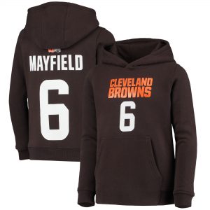 Baker Mayfield Cleveland Browns Youth Mainliner Player Fleece Pullover Hoodie