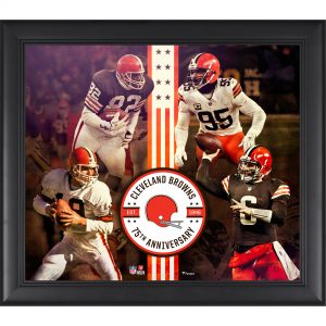 Cleveland Browns Framed 15″ x 17″ 75th Anniversary Season Collage