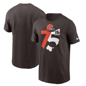 Men’s Cleveland Browns Nike Brown 75th Anniversary State T-Shirt